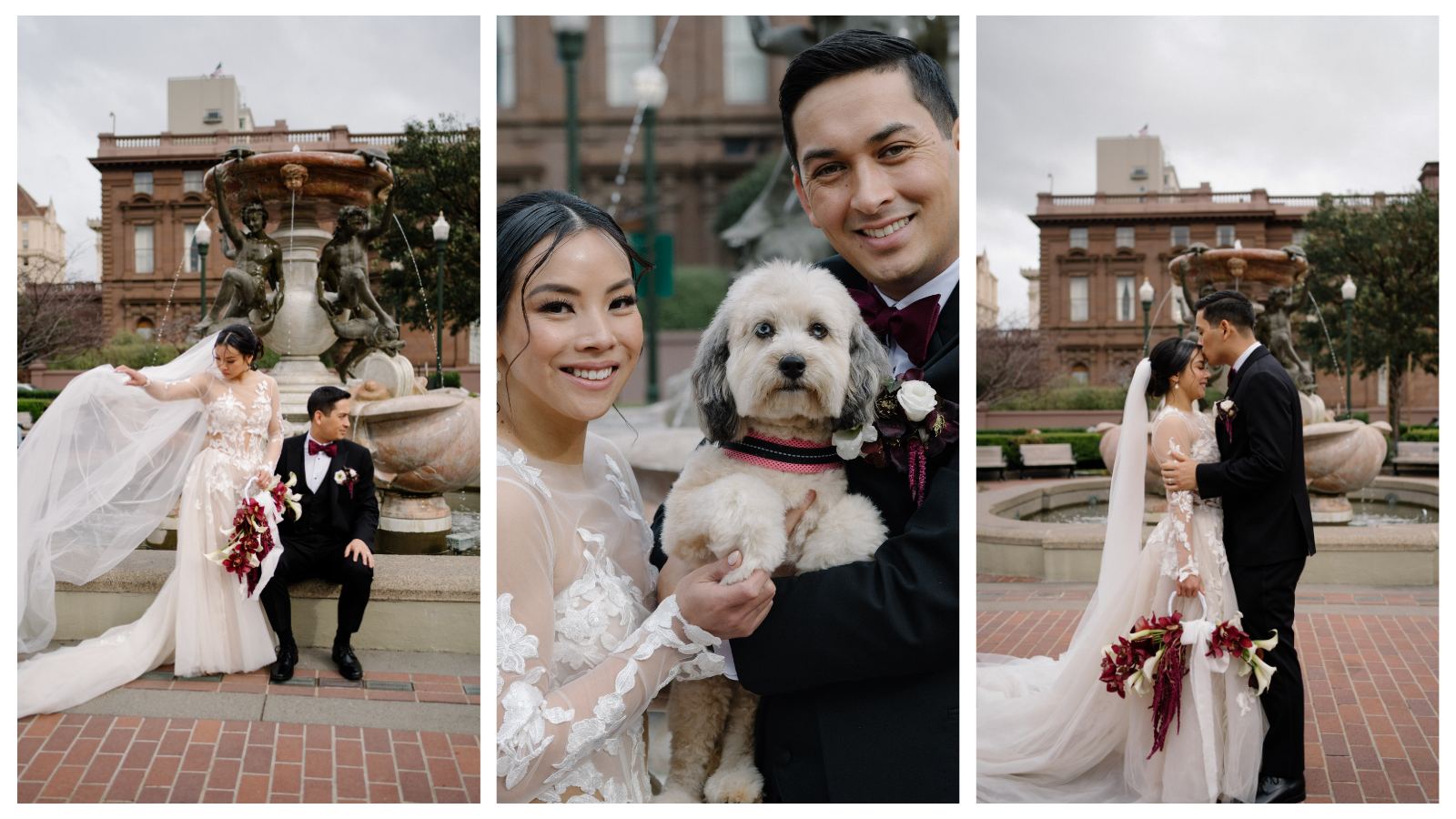 Downtown San Francisco wedding portrait Downtown San Francisco wedding portrait