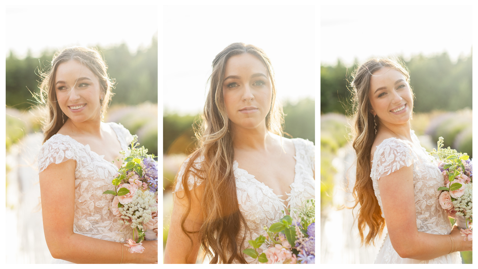 Hillside Farms Tenino WA bride soft glam