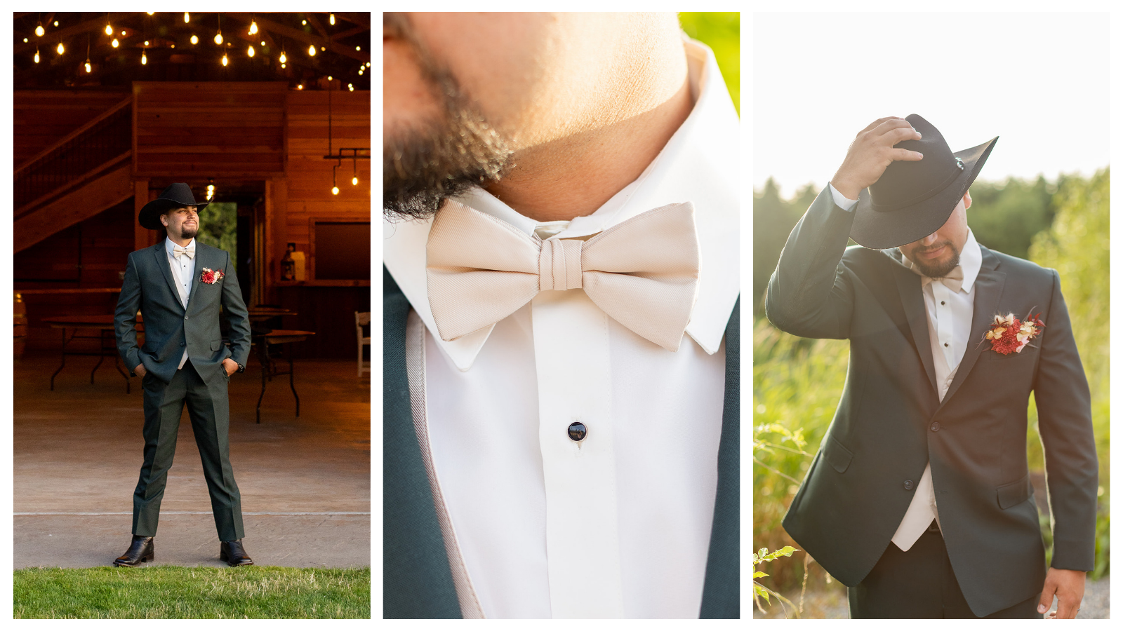 Hillside Farms Tenino western wedding groom fashion