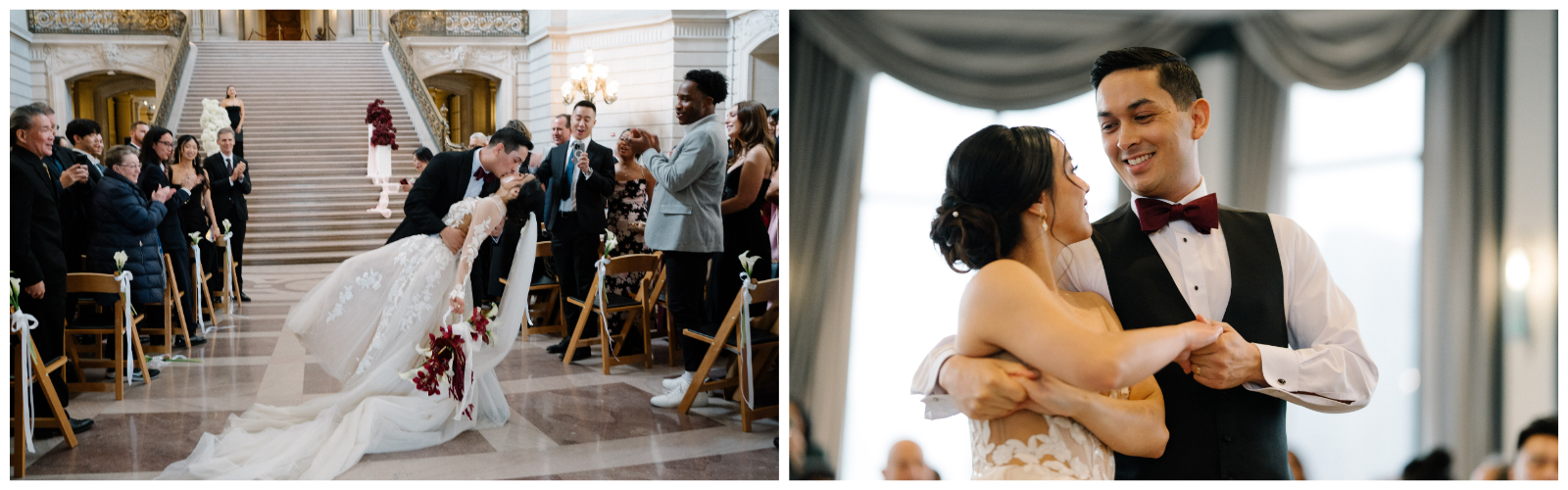 San Francisco City Hall wedding ceremony and Westin St. Francis San Francisco wedding