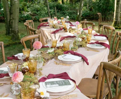 A planned out event, wedding table