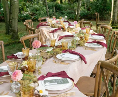 A planned out event, wedding table